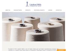Tablet Screenshot of lakshmimills.com